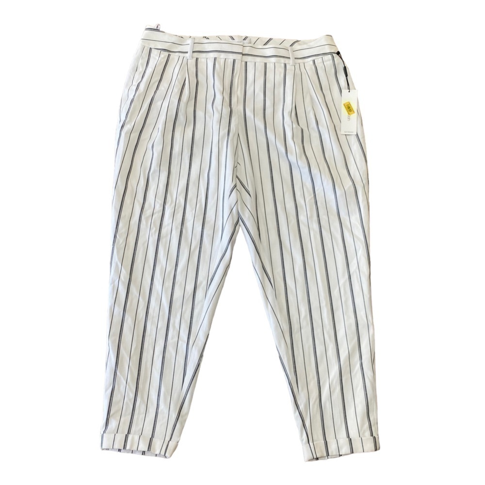 Calvin Klein Striped Trouser Pants size 14W NWT